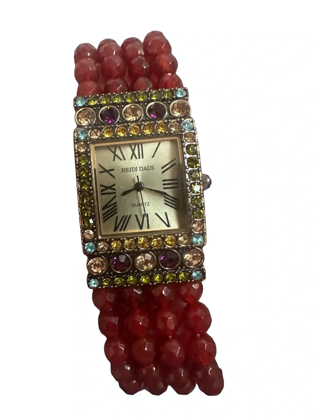 Heidi Daus vibrant red